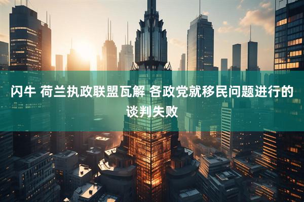 闪牛 荷兰执政联盟瓦解 各政党就移民问题进行的谈判失败