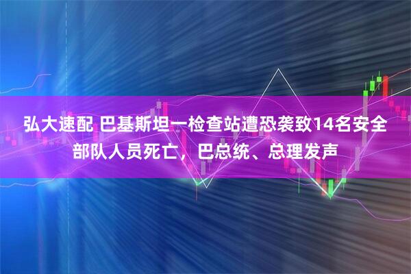 弘大速配 巴基斯坦一检查站遭恐袭致14名安全部队人员死亡，巴总统、总理发声